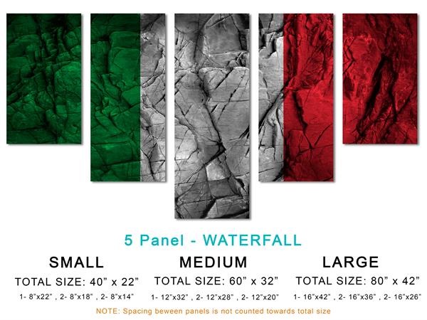 5 Panel Waterfall