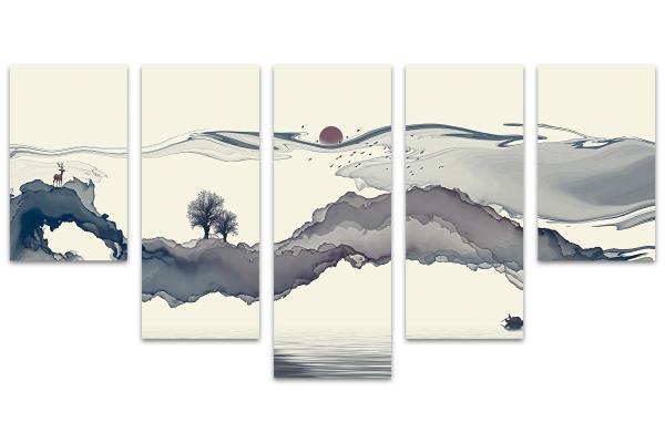 5 Panel Waterfall
