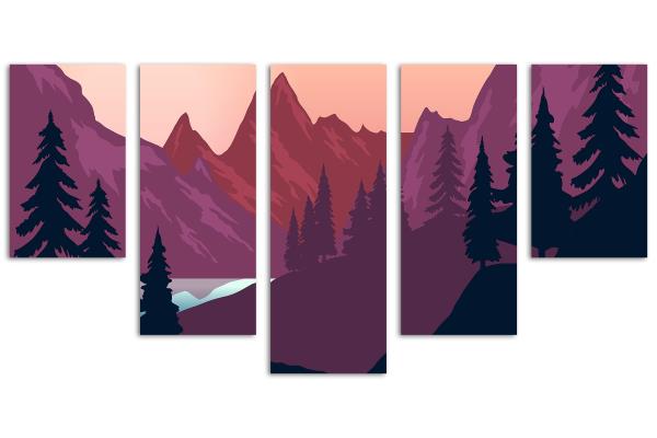 5 Panel Waterfall