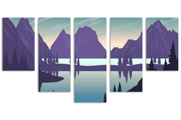 5 Panel Waterfall