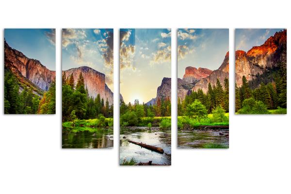 5 Panel Waterfall