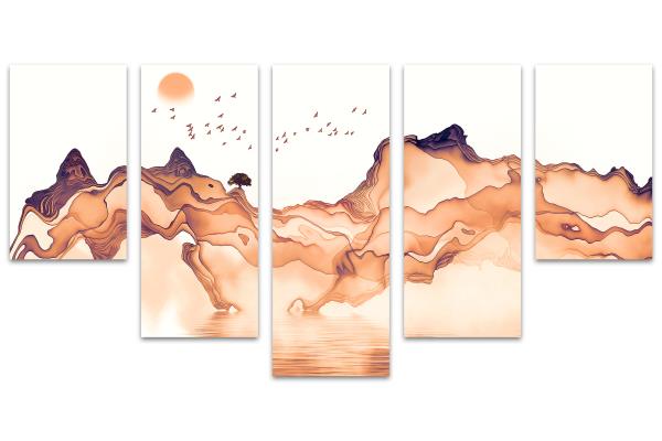 5 Panel Waterfall