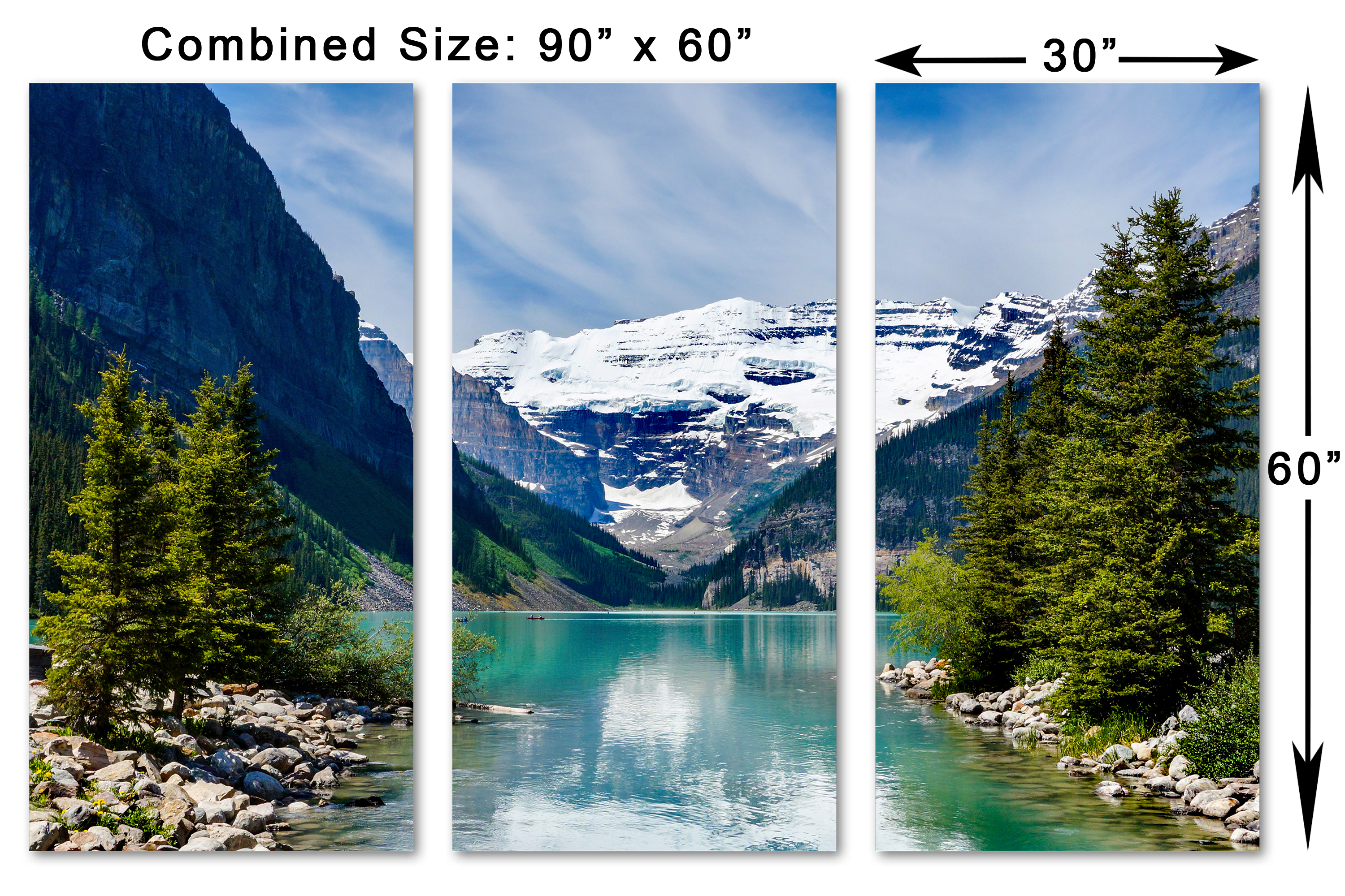 Lake Louise, Canada - Canvas Print Wall Art - 3 Panel Split