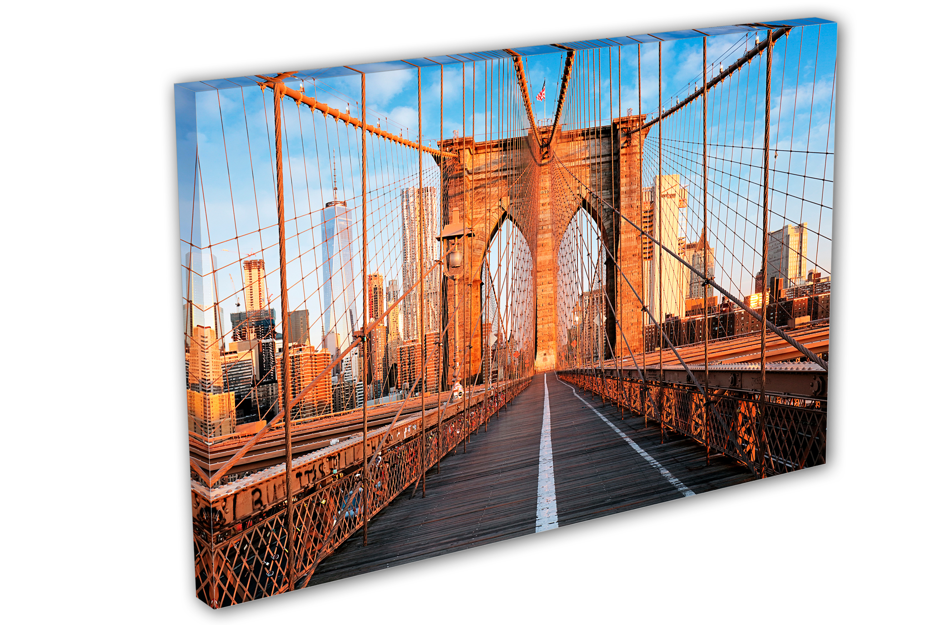Brooklyn Bridge, Manhattan View Canvas Print Wall Art NYC