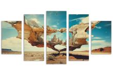 5 Panel Diamond Canvas