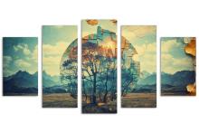 5 Panel Diamond Canvas