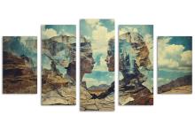 5 Panel Diamond Canvas