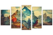 5 Panel Diamond Canvas