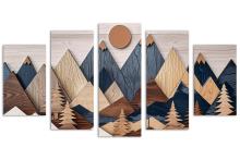 5 Panel Diamond Canvas
