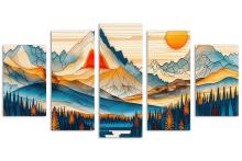 5 Panel Diamond Canvas
