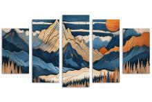 5 Panel Diamond Canvas