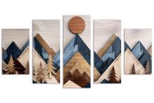 5 Panel Diamond Canvas