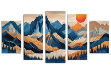 5 Panel Diamond Canvas