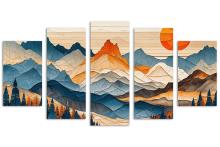 5 Panel Diamond Canvas