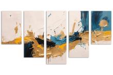 5 Panel Waterfall Canvas