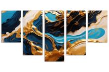 5 Panel Waterfall Canvas