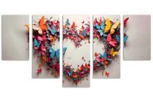 5 Panel Waterfall Canvas