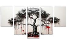 5 Panel Waterfall Canvas