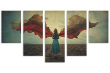 5 Panel Waterfall Canvas