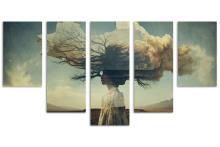 5 Panel Waterfall Canvas