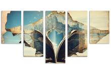 5 Panel Waterfall Canvas