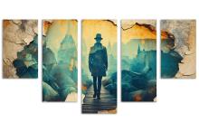 5 Panel Waterfall Canvas