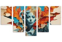 5 Panel Waterfall Canvas