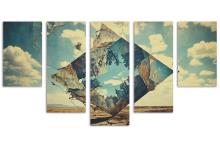 5 Panel Waterfall Canvas