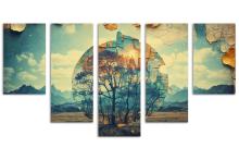 5 Panel Waterfall Canvas