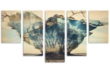 5 Panel Waterfall Canvas