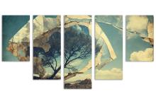5 Panel Waterfall Canvas