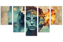 5 Panel Waterfall Canvas
