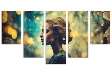 5 Panel Waterfall Canvas