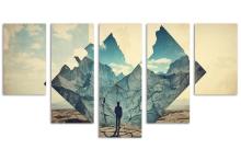 5 Panel Waterfall Canvas