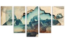 5 Panel Waterfall Canvas