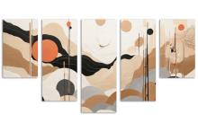 5 Panel Waterfall Canvas