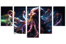 5 Panel Waterfall Canvas