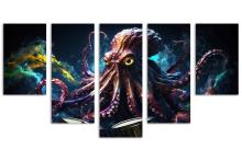 5 Panel Waterfall Canvas
