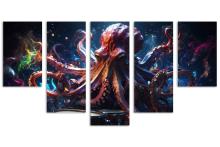 5 Panel Waterfall Canvas
