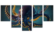 5 Panel Waterfall Canvas