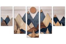 5 Panel Waterfall Canvas