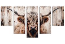 5 Panel Waterfall Canvas