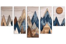 5 Panel Waterfall Canvas