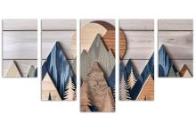 5 Panel Waterfall Canvas