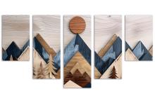 5 Panel Waterfall Canvas