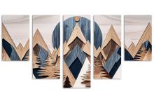 5 Panel Waterfall Canvas