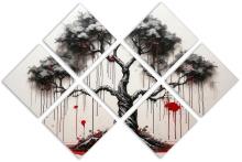 7 Panel Butterfly Canvas