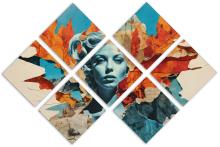 7 Panel Butterfly Canvas