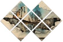 7 Panel Butterfly Canvas