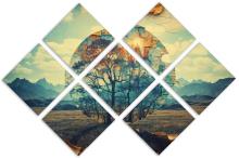 7 Panel Butterfly Canvas